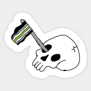 Agender skelly Sticker